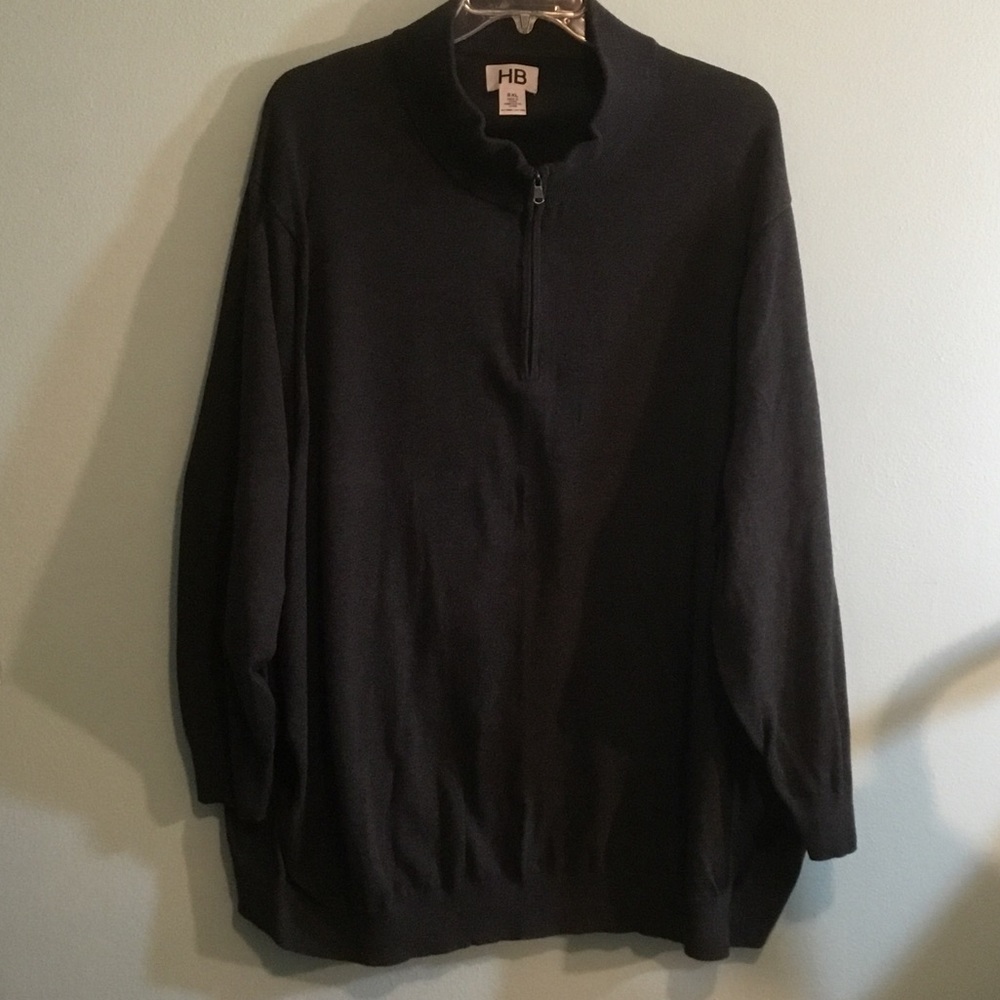 Men's HB Charcoal Gray Half-Zip Sweater